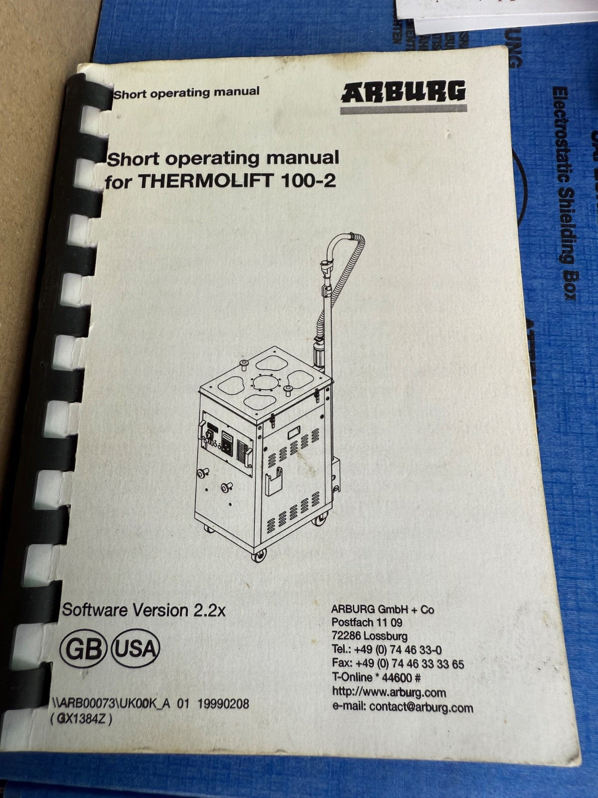 Arburg Thermolift 100-2 Granulate Dryer - Plastic Plastics - Low Hours