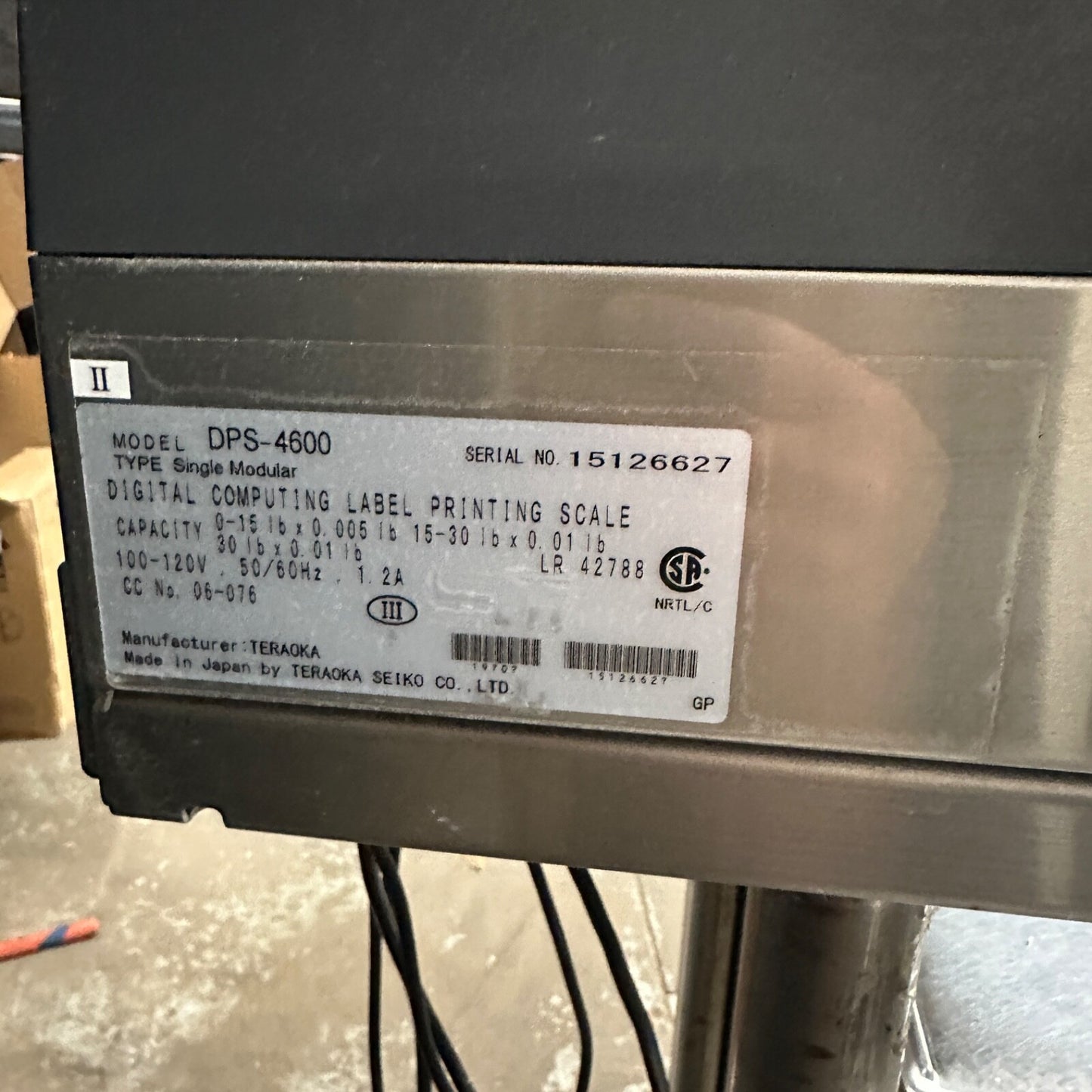 Teraokla DIGI AW-4600 Meat Wrapper Shrink Wrap Station DPS-4600 Scale & Labeler