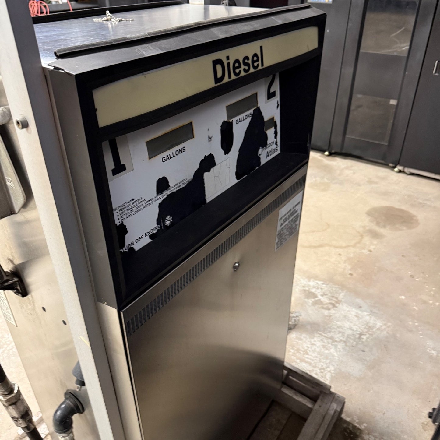 Gasboy Atlas 9853K 9800 Series Dual Fuel Pump - Diesel Dispenser Stainless Steel