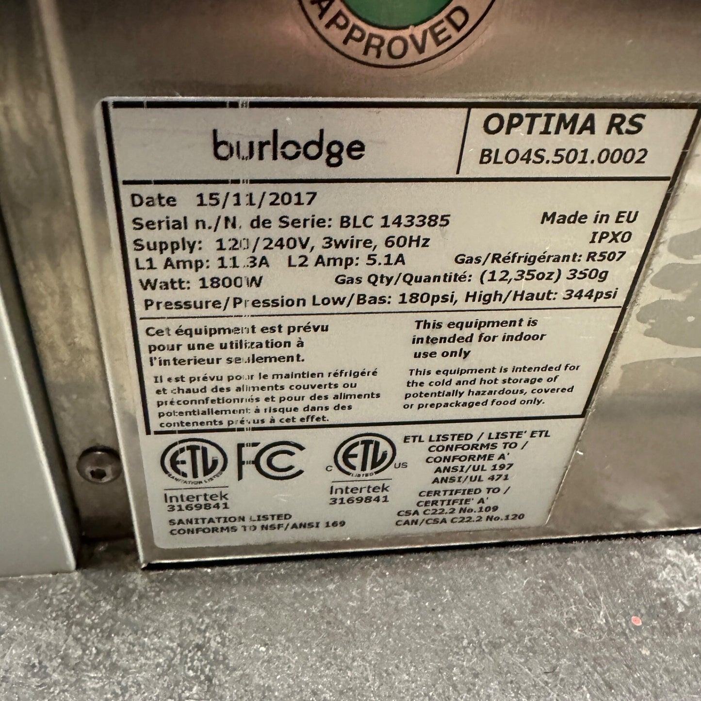 Burlodge Optima RS Heated & Refrigerated Food Tray Cart Portable Warming Cooling