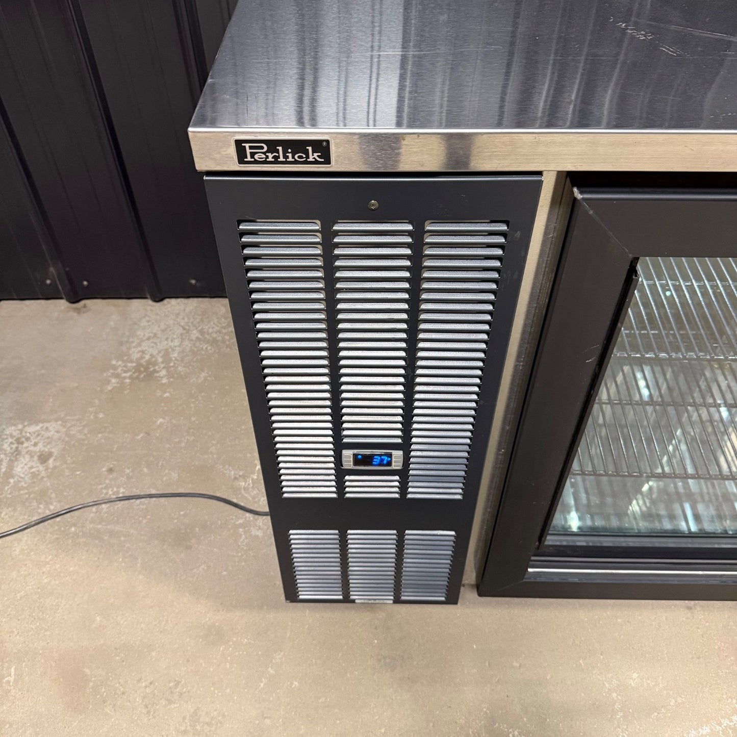 Perlick SDPS60 60" Black Pass-Thru Sliding Door Back Bar Refrigerator1