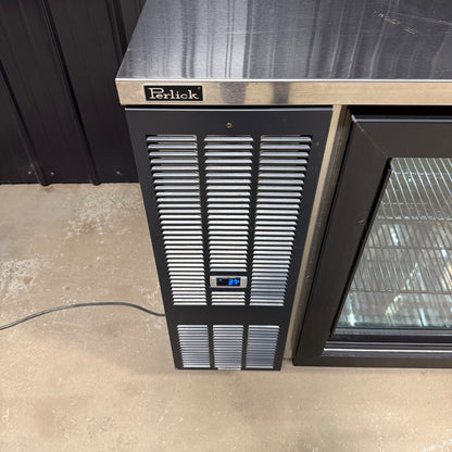 Perlick SDPS60 60" Black Pass-Thru Sliding Door Back Bar Refrigerator1