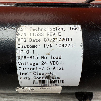 Tennant Brush Drive Motor 1042232 1017216 275-7482 11533 - TESTED