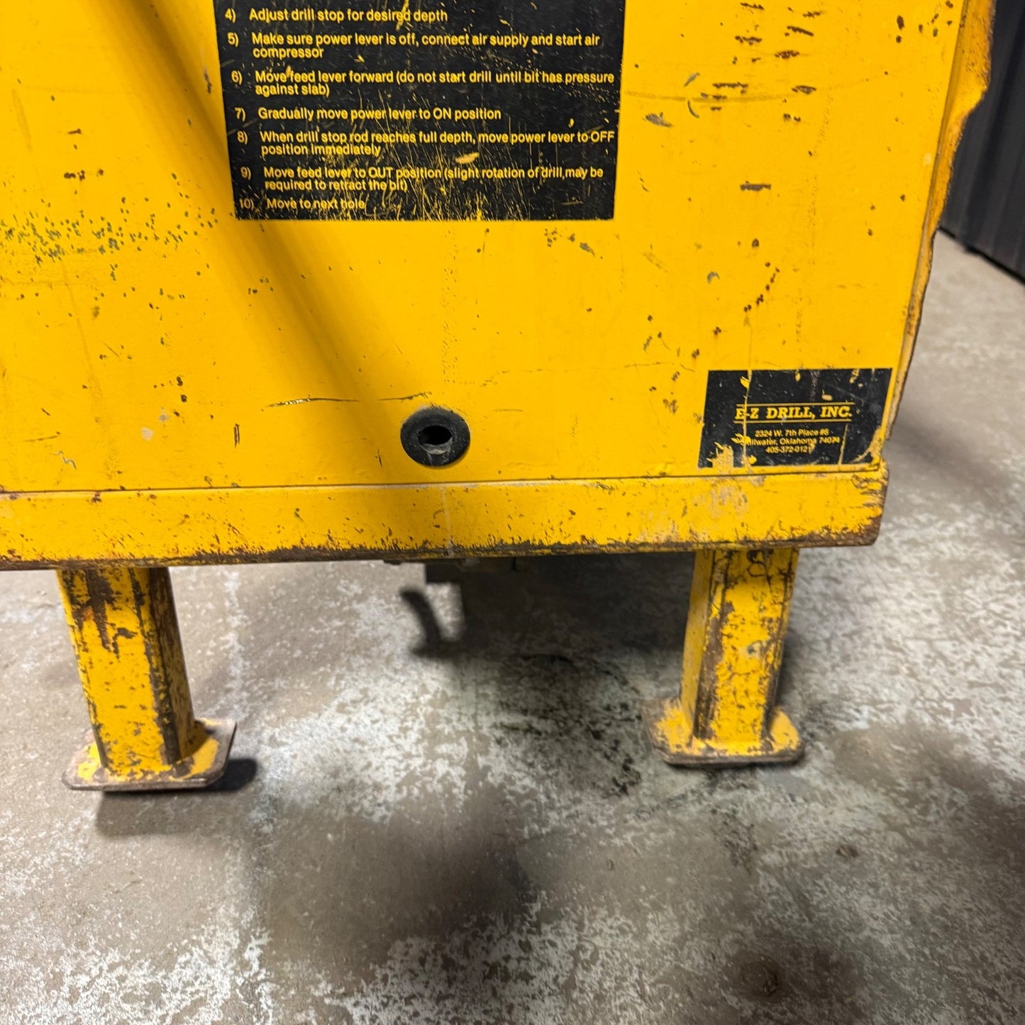 E-Z Drill Inc. Concrete Utility Drill | Air Powered12