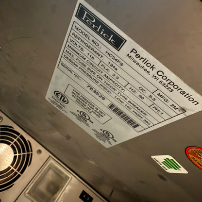 Perlick 24" Commercial Undercounter Glass Chiller / Freezer HC24FS Black