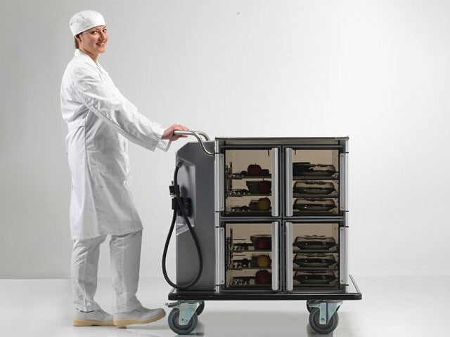 Burlodge Optima RS Heated & Refrigerated Food Tray Cart Portable Warming Cooling