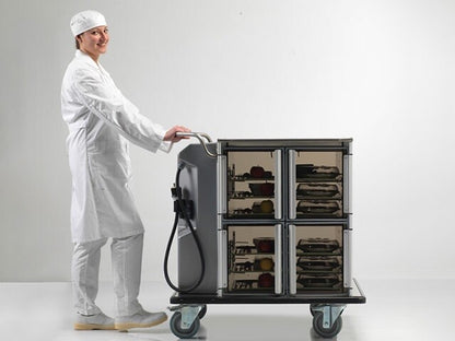 Burlodge Optima RS Heated & Refrigerated Food Tray Cart Portable Warming Cooling