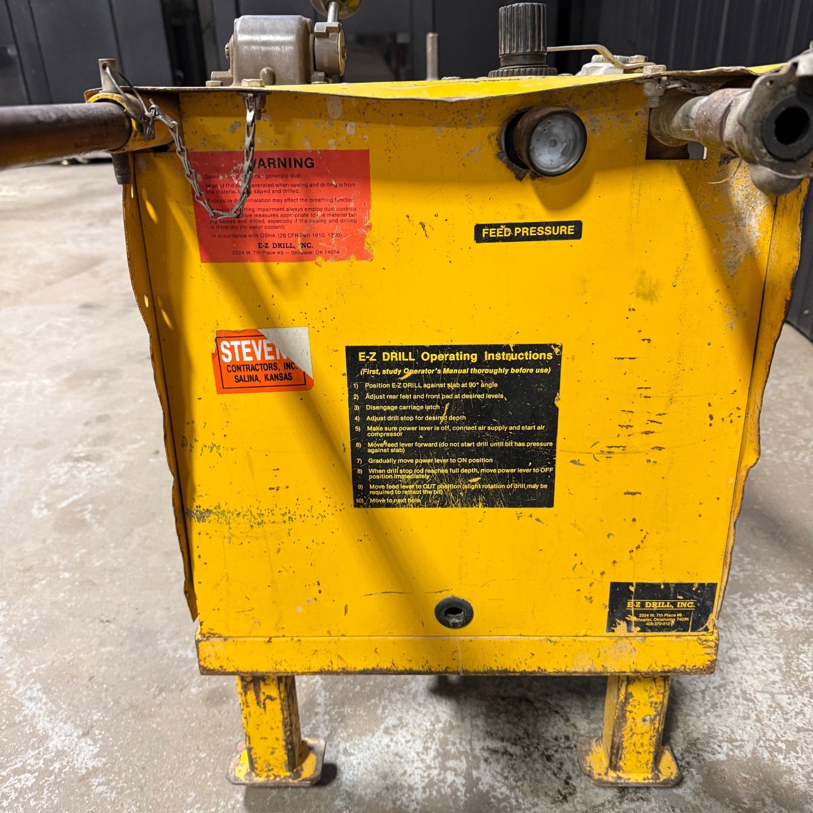 E-Z Drill Inc. Concrete Utility Drill | Air Powered9
