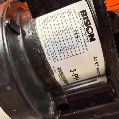 Marathon 5K38DNA001FY 1/5HP 1725RPM 3Ph 48Y AC Motor Hobart CRS66A 150-503-3901B3