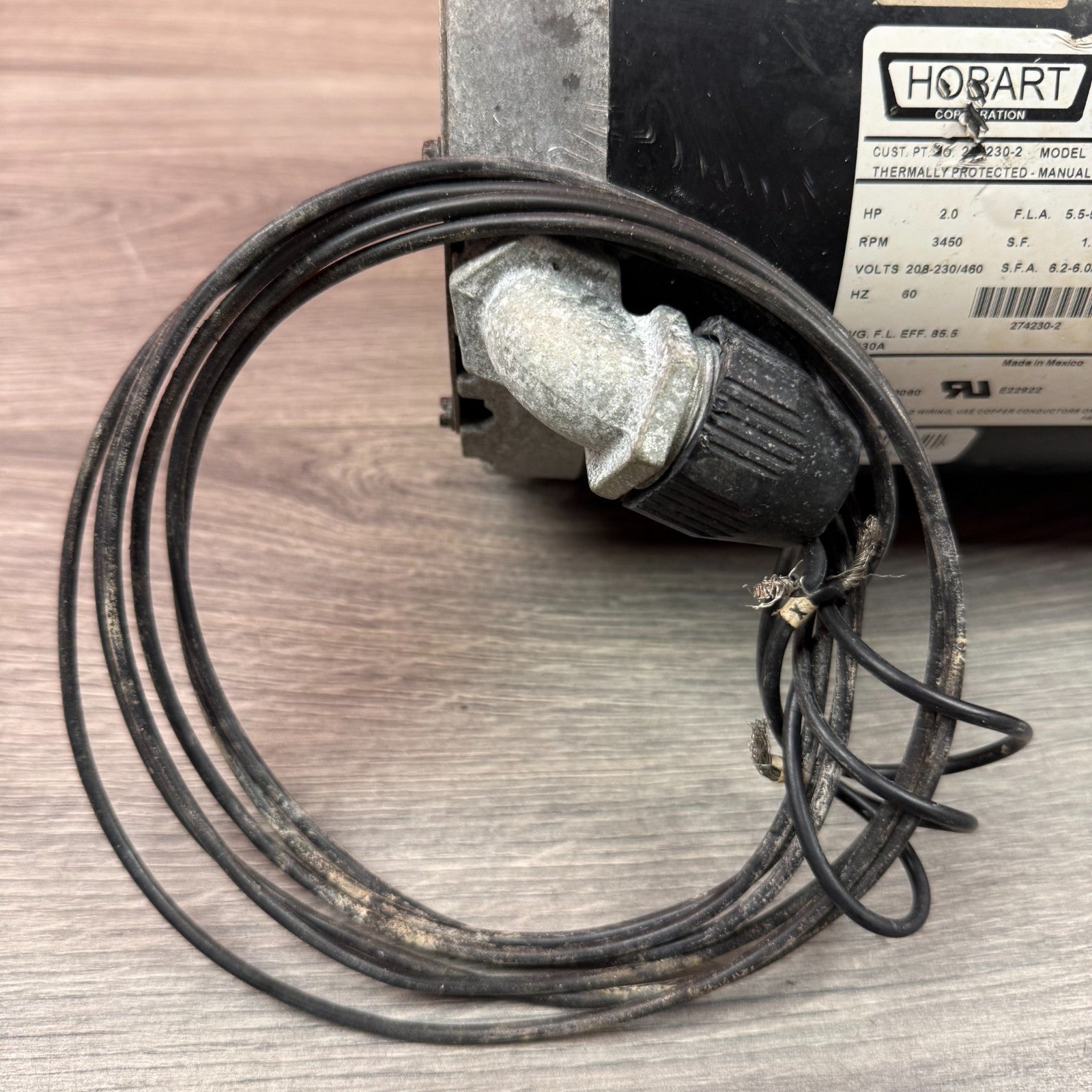 Hobart P63CZFFR-1555 274230-2 | CRS66A Dishwasher Motor Pump & Impeller2