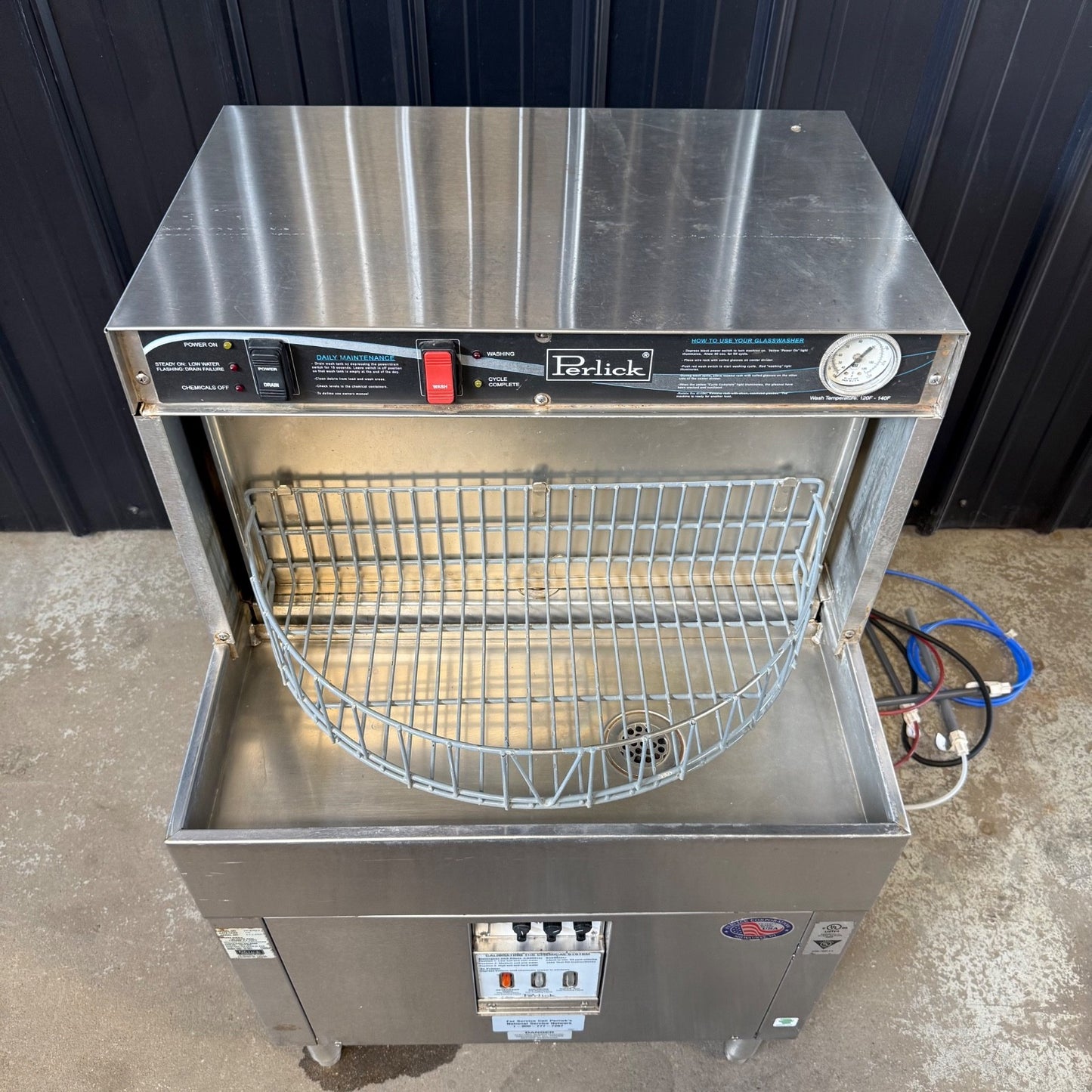 Perlick PKBR24 24" Rotary Undercounter Glasswasher Dish Washer - Batch Type