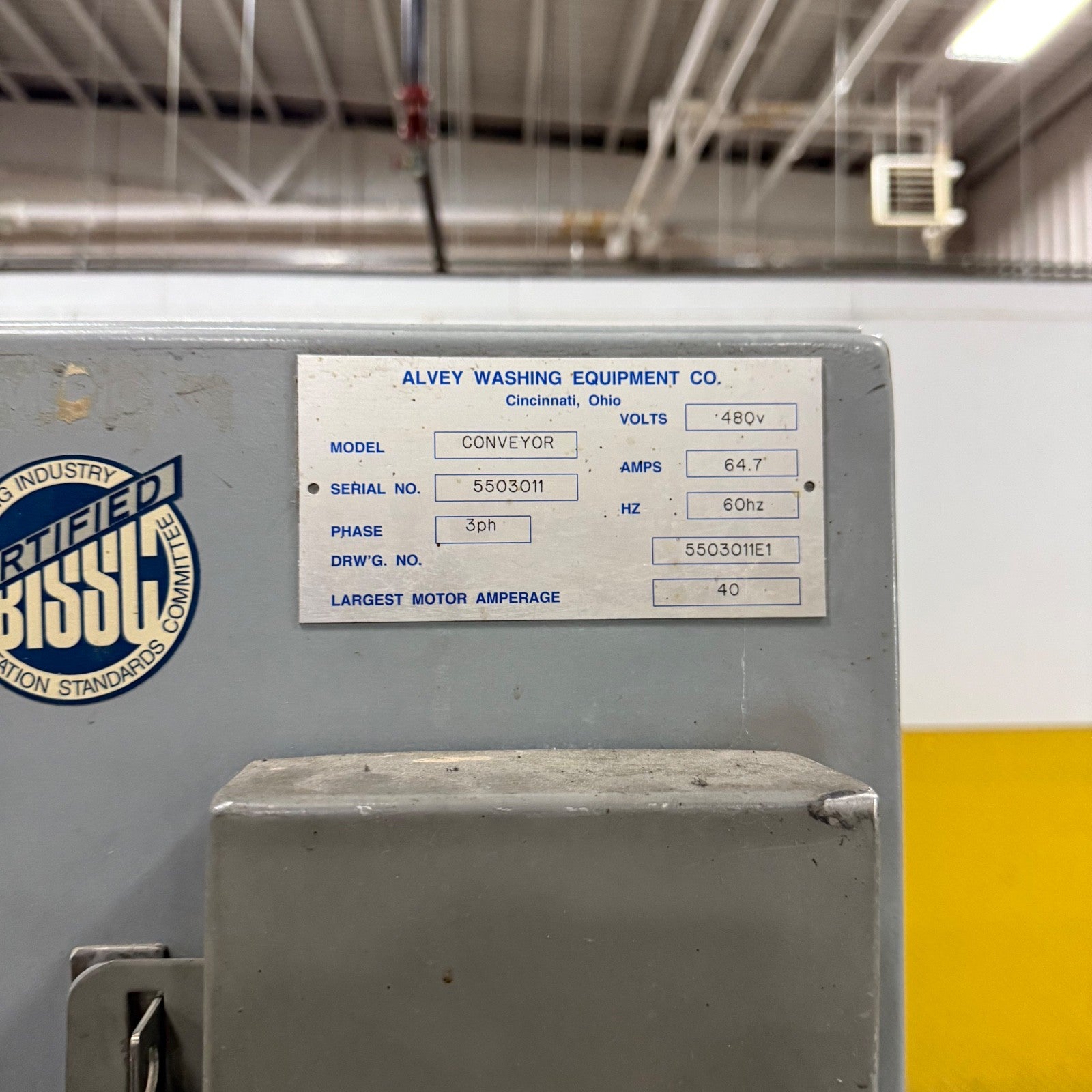 Alvey Conveyer Dishwasher | Pots Pans Trays | Industrial Commercial | Steam