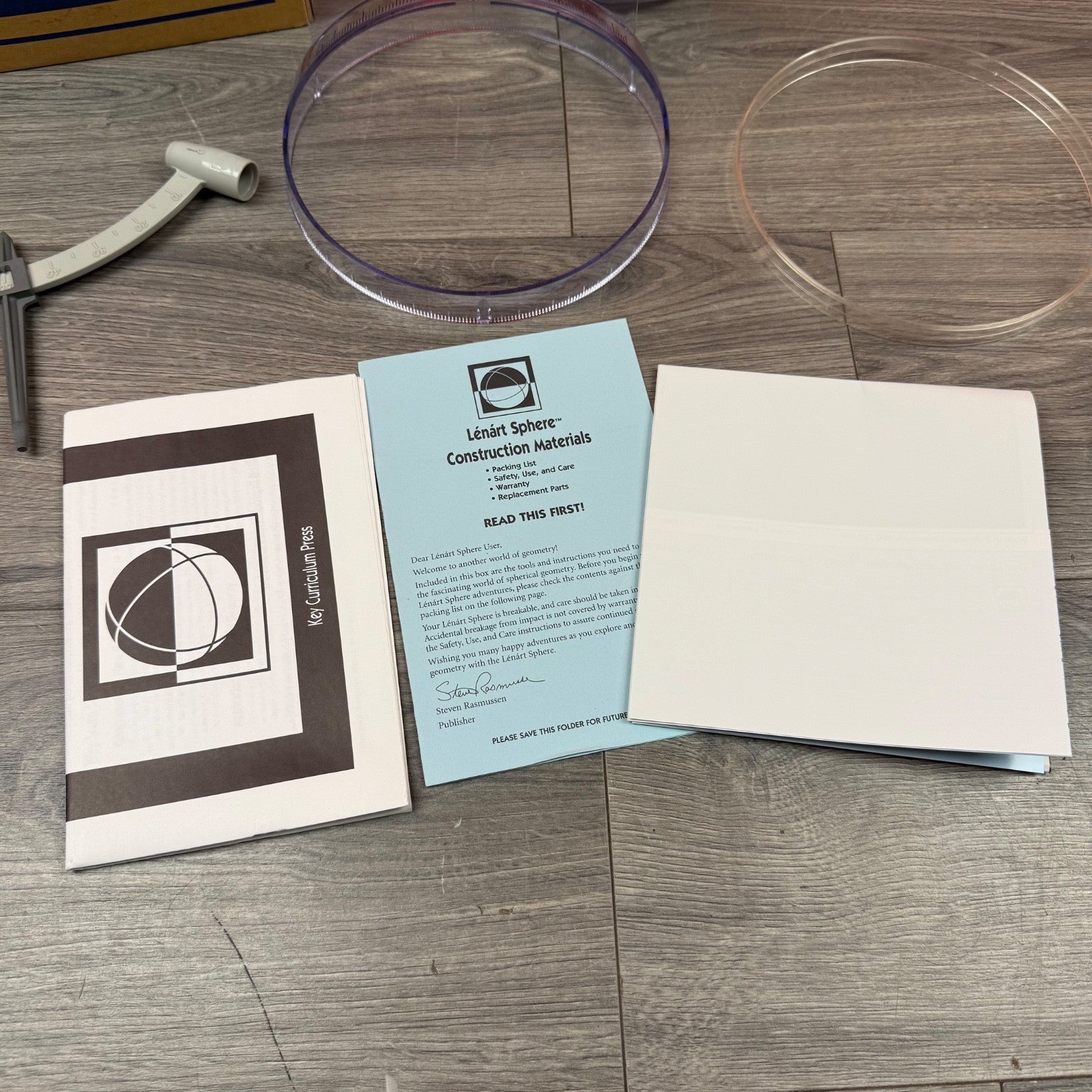 Lenart Sphere Kit Key Curriculum Press Geometry Teaching Tool Poster 1996