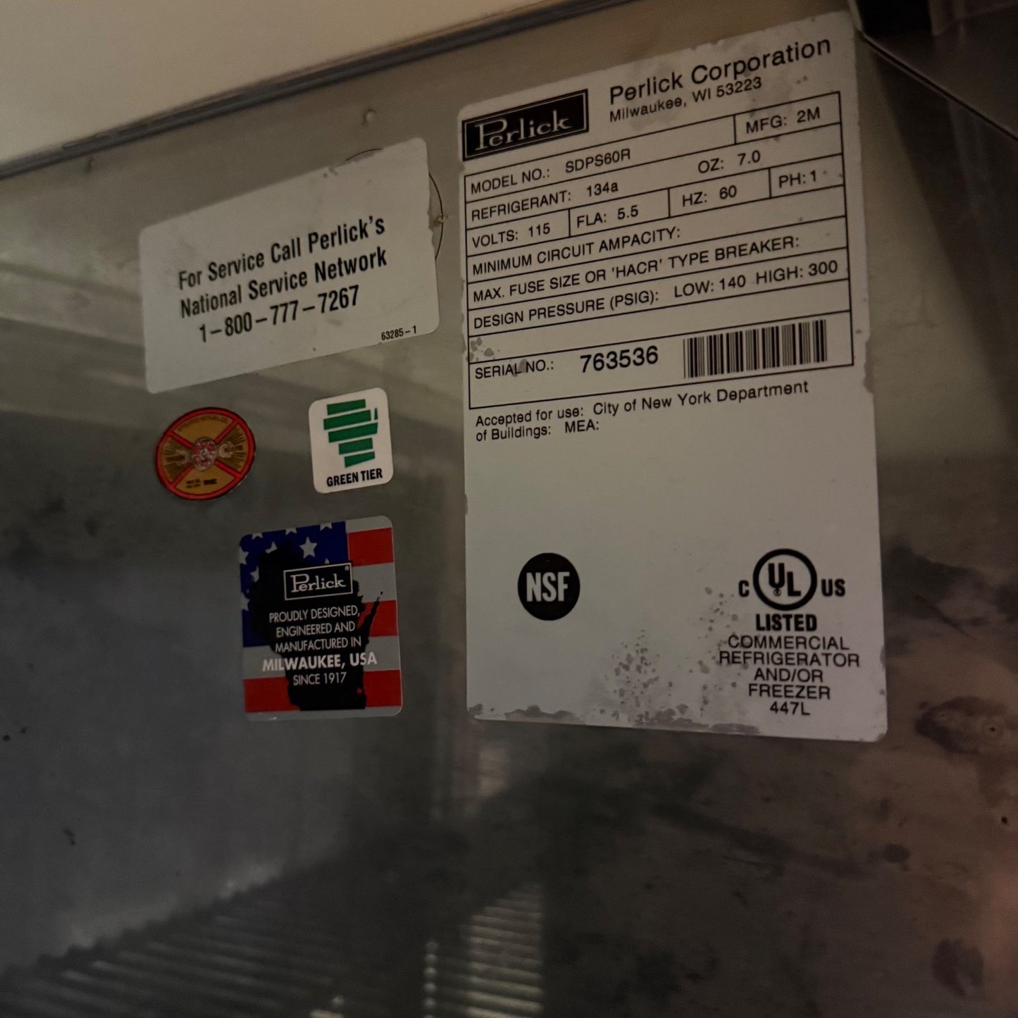 Perlick SDPS60 60" Black Pass-Thru Sliding Door Back Bar Refrigerator14