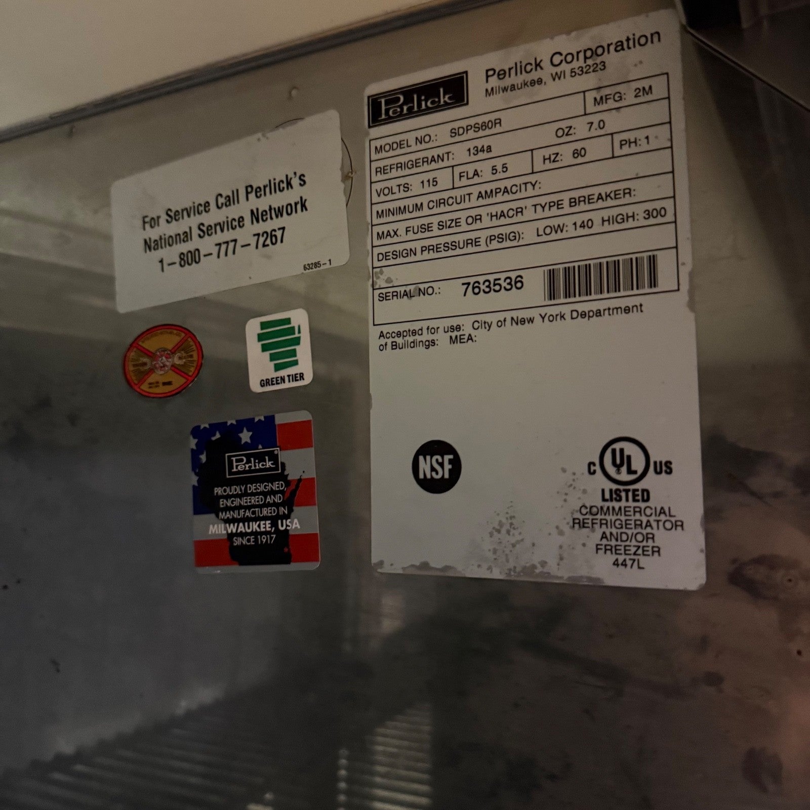 Perlick SDPS60 60" Black Pass-Thru Sliding Door Back Bar Refrigerator14