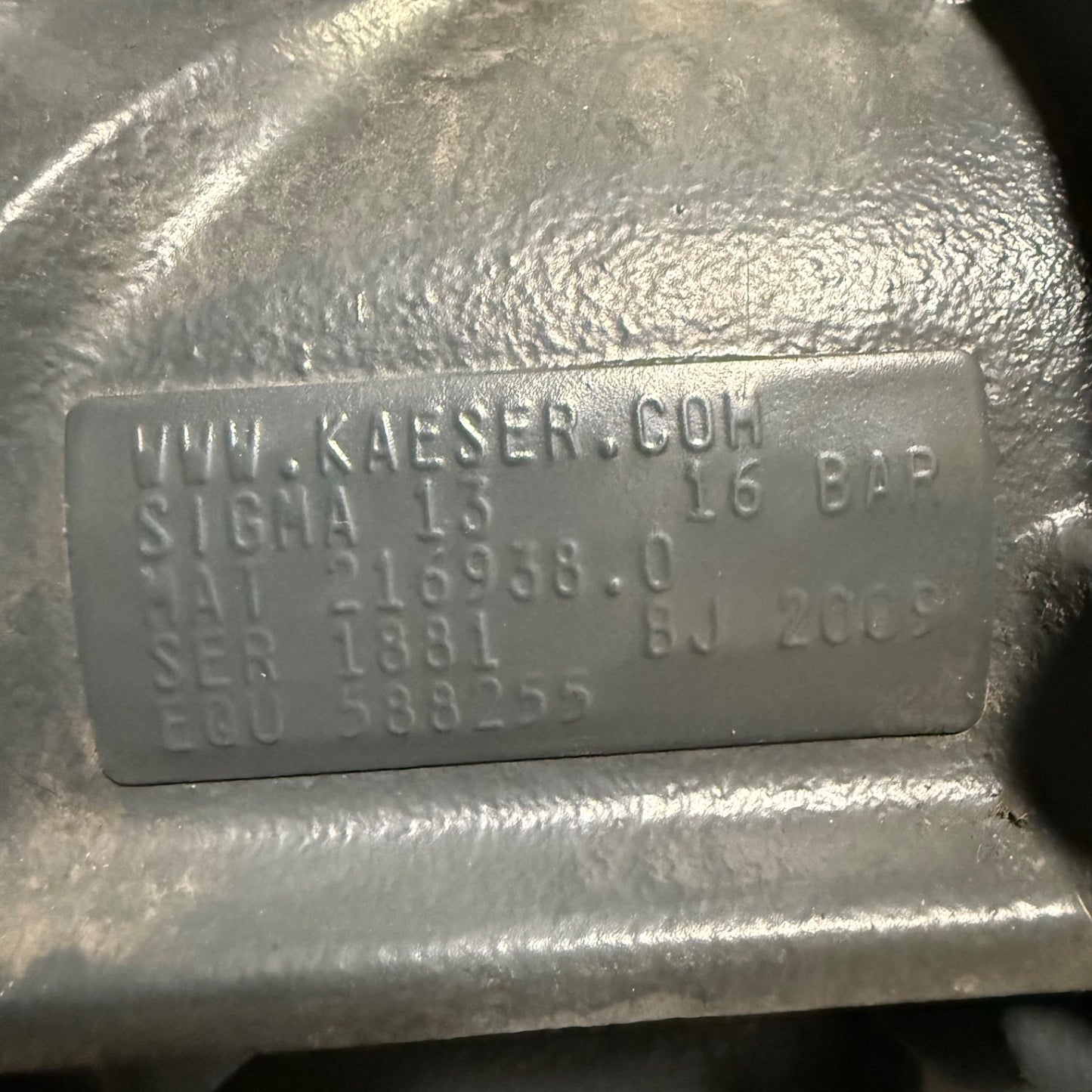 Kaeser Sigma 13 Rotary Screw Air Compressor Air End | AS31 | 216938.0