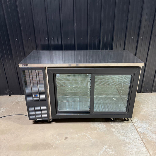 Perlick SDPS60 60" Black Pass-Thru Sliding Door Back Bar Refrigerator0