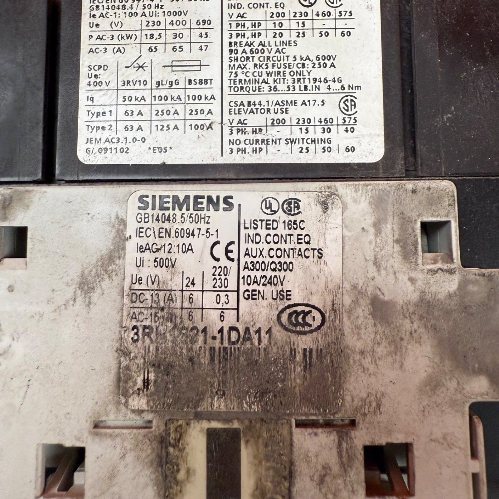 Siemens Sirius 3RT1044-4a..0 Schütz Contactor Spule 3RH1921-1DA116