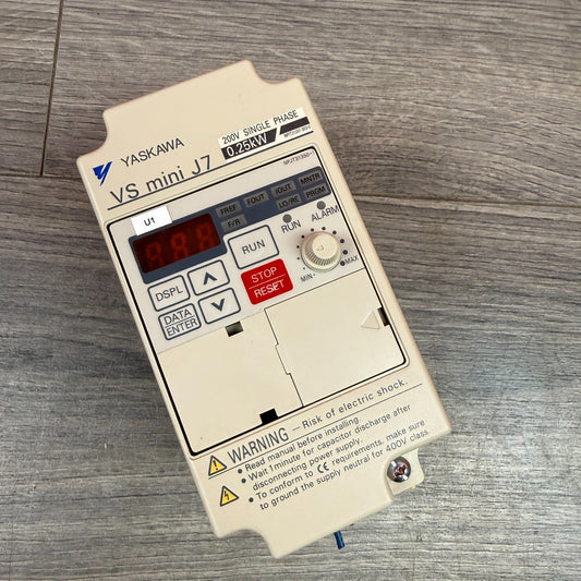 Yaskawa VS mini J7 0.25kW 200V Single Phase AC Drive Inverter CIMR - J7ACBOP20