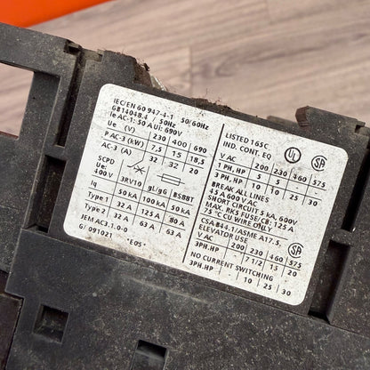 Siemens 3RT1034-1AK60 Contactor 32A 120V Coil +3RH1921-1CA10 SIRIUS 3-Pole5