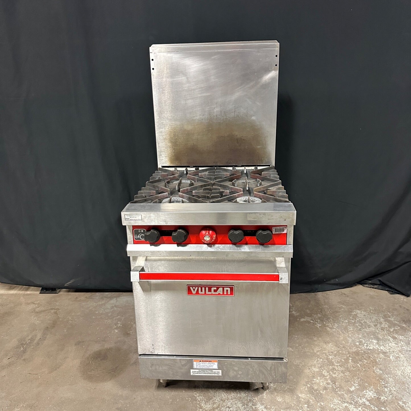 Vulcan 24" 4 Gas Burners & Oven - Natural Gas - 24L Small Commercial Kitchen