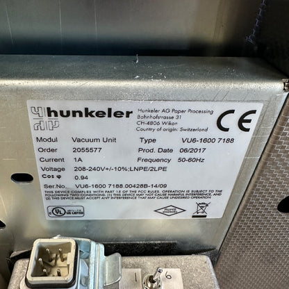 Hunkeler Web Buffer Flip Module VU6-1600 - Vacuum Unit
