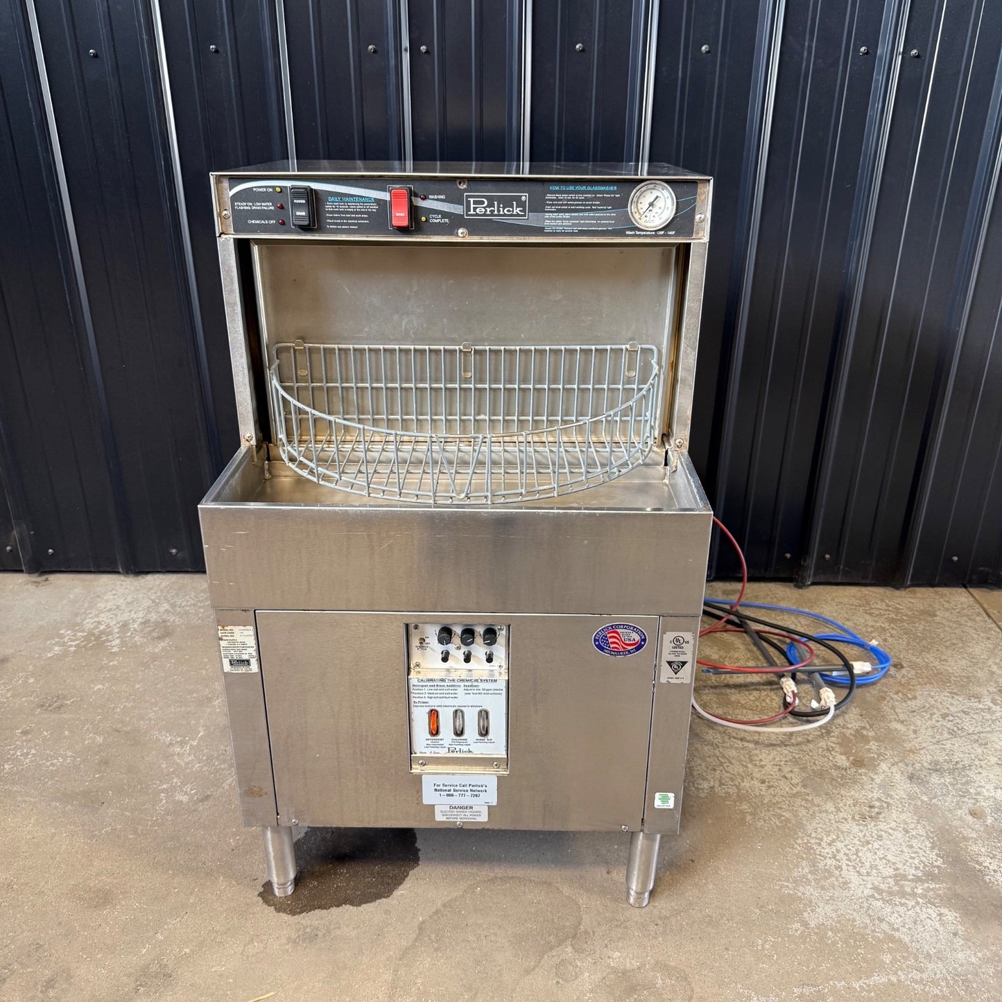 Perlick PKBR24 24" Rotary Undercounter Glasswasher Dish Washer - Batch Type