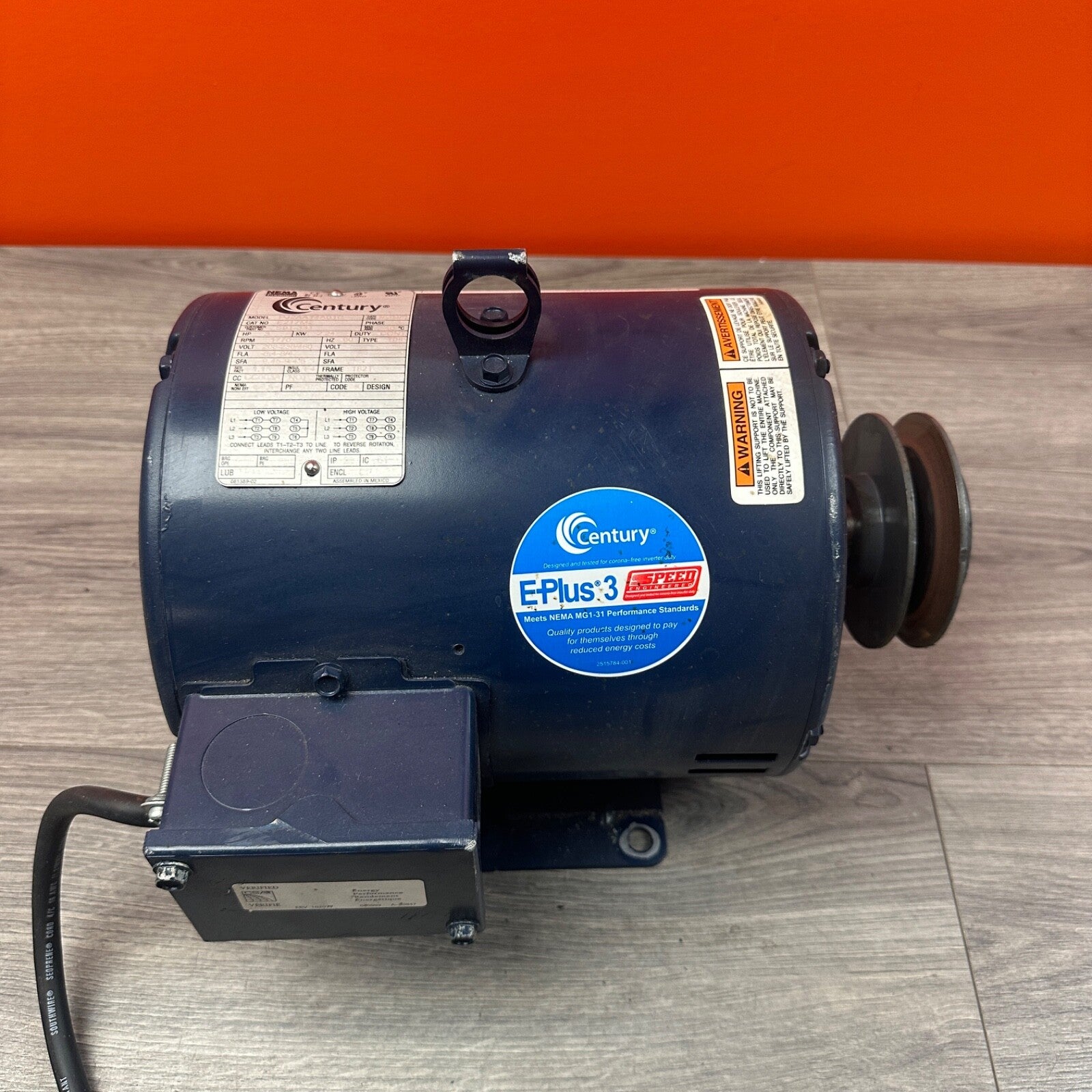 Century E217M2 3PH Electric Motor 1770RPM 182T DP | 208-230V / 480V