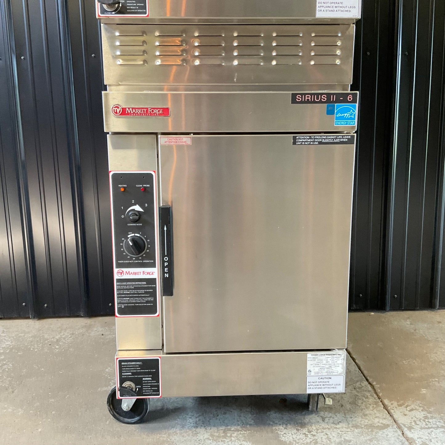 Market Forge SIRIUS II-6 Boilerless Convection Steamer Steam Oven - DOUBLE STACK