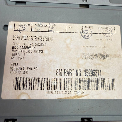 05-07 Chevrolet Truck Stereo Radio AM/FM Receiver CD Player OEM 152953715