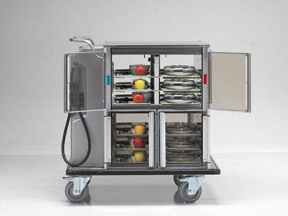 Burlodge Optima RS Heated & Refrigerated Food Tray Cart Portable Warming Cooling