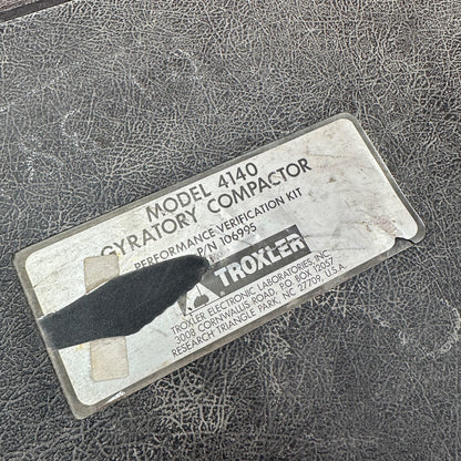 Troxler 4140 Gyratory Compactor Pressure verification kit Asphalt Tester 106995