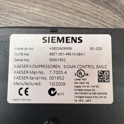 Kaeser Compressor Sigma Control Basic Board 7.7005.4 6ED1 051-4RS10-0BA 1