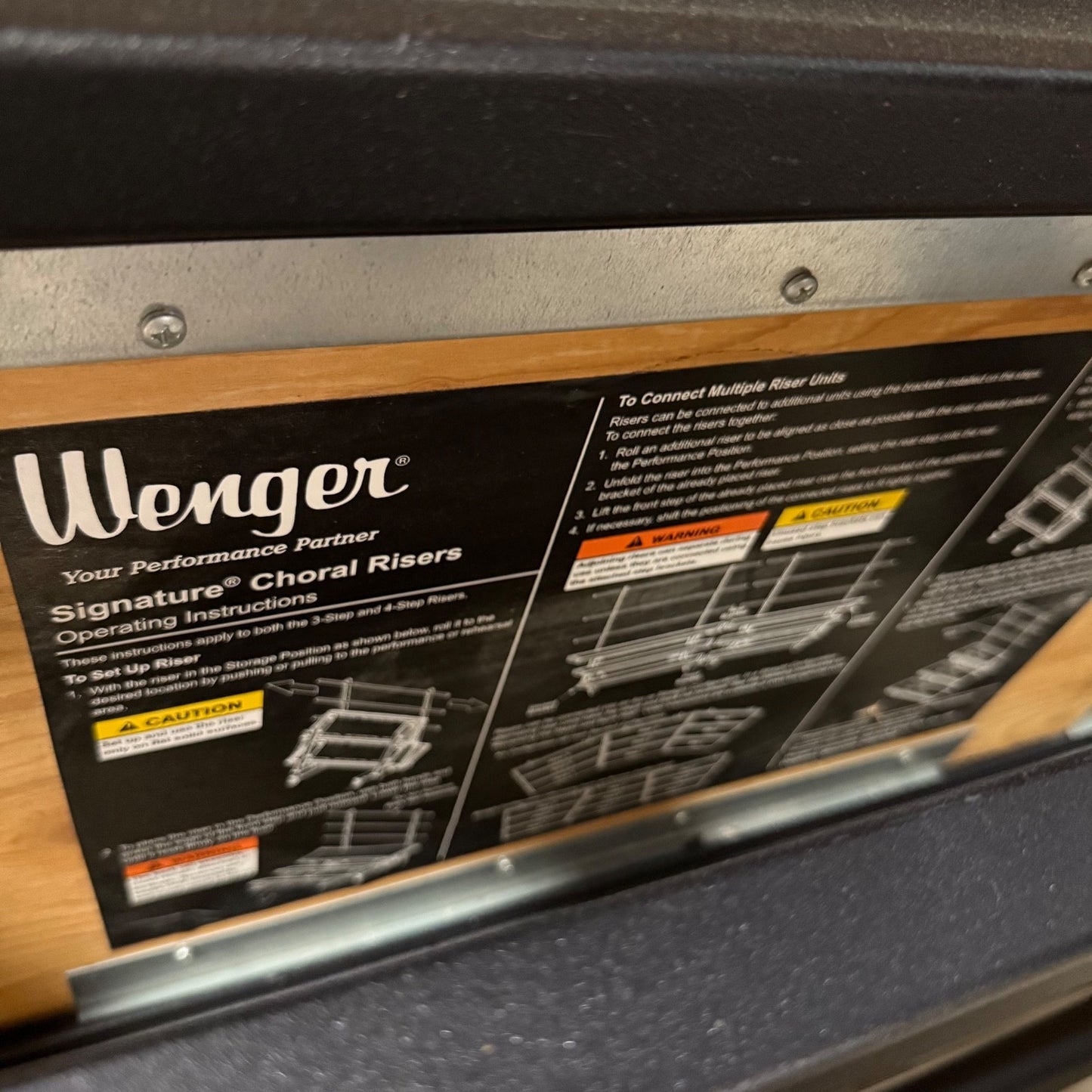 (2) Wenger Signature Series Choral Stage Risers 4-Step Performance Choir Folding