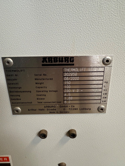 Arburg Thermolift 100-2 Granulate Dryer - Plastic Plastics - Low Hours