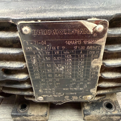 Ingersoll Rand 22223978 0.5HP 3-Phase Electric Motor 1715RPM 440-480V 60Hz Air C5