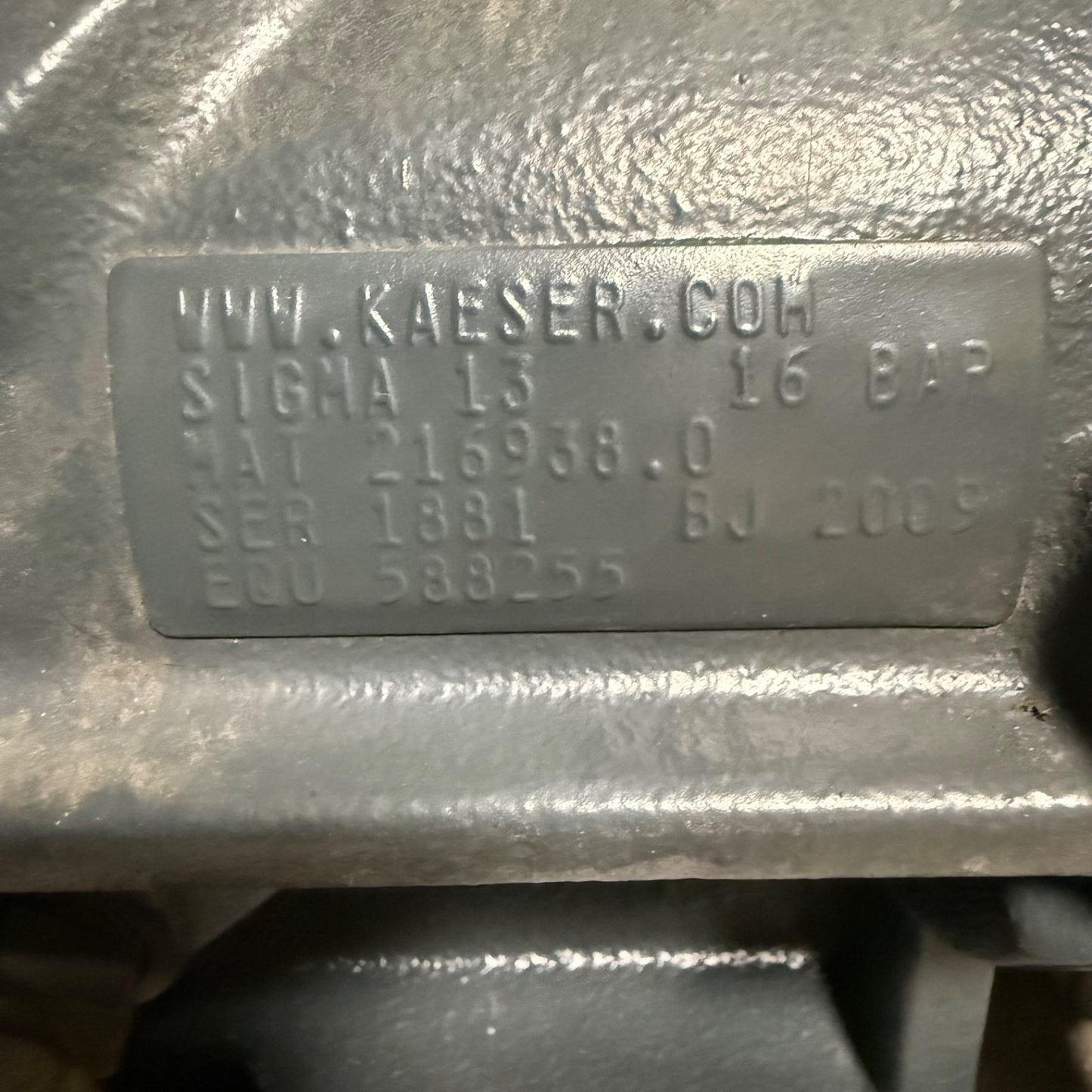 Kaeser Sigma 13 Rotary Screw Air Compressor Air End | AS31 | 216938.0