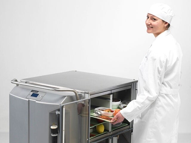 Burlodge Optima RS Heated & Refrigerated Food Tray Cart Portable Warming Cooling