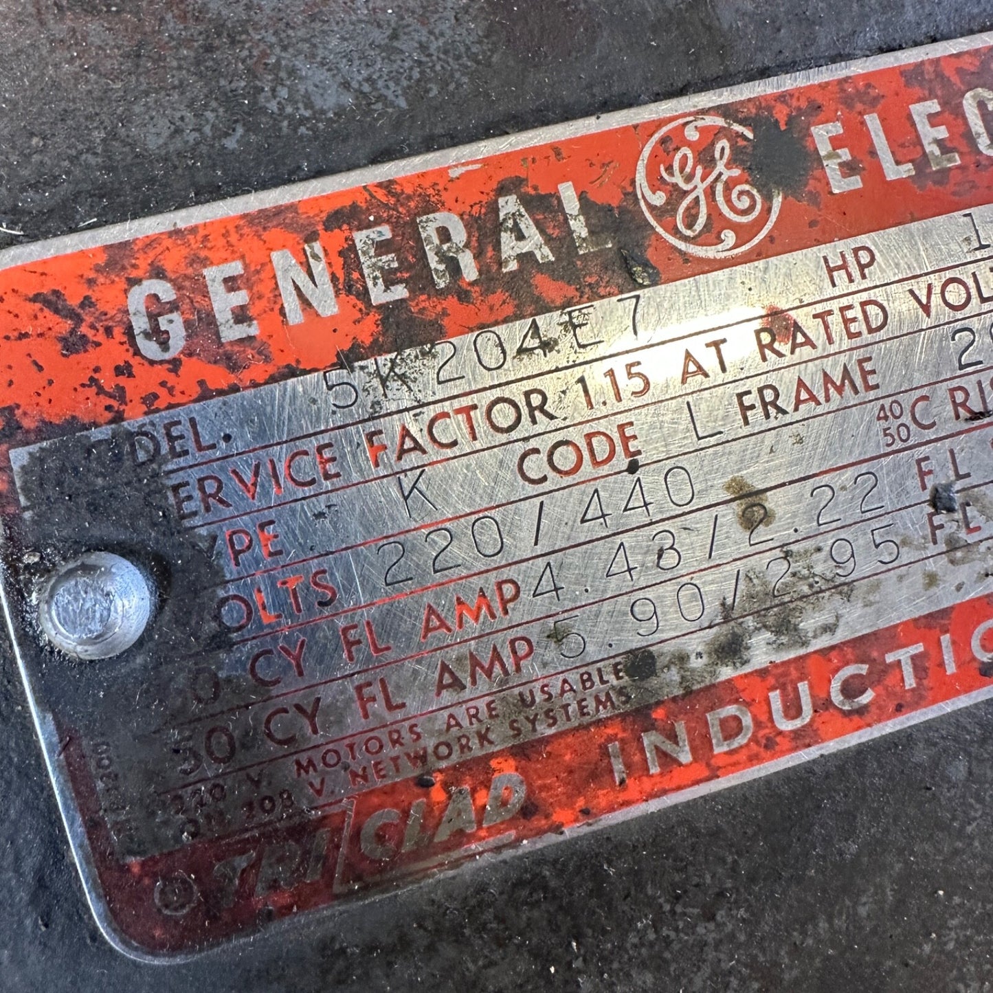 Heidelberg Windmill Printing Press Electric Motor - General Electric 5K204E7