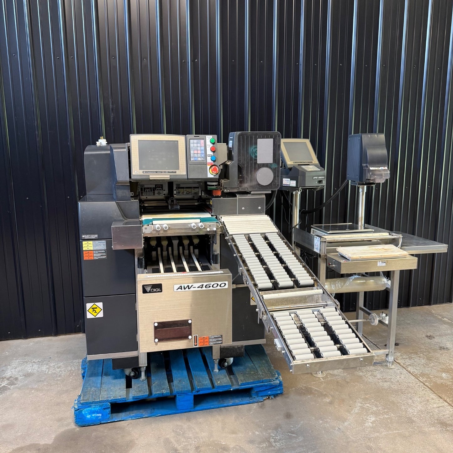 DIGI AW-4600 Meat Wrapper Shrink Weigh Label Wrap Station DPS-4600 Scale Labeler