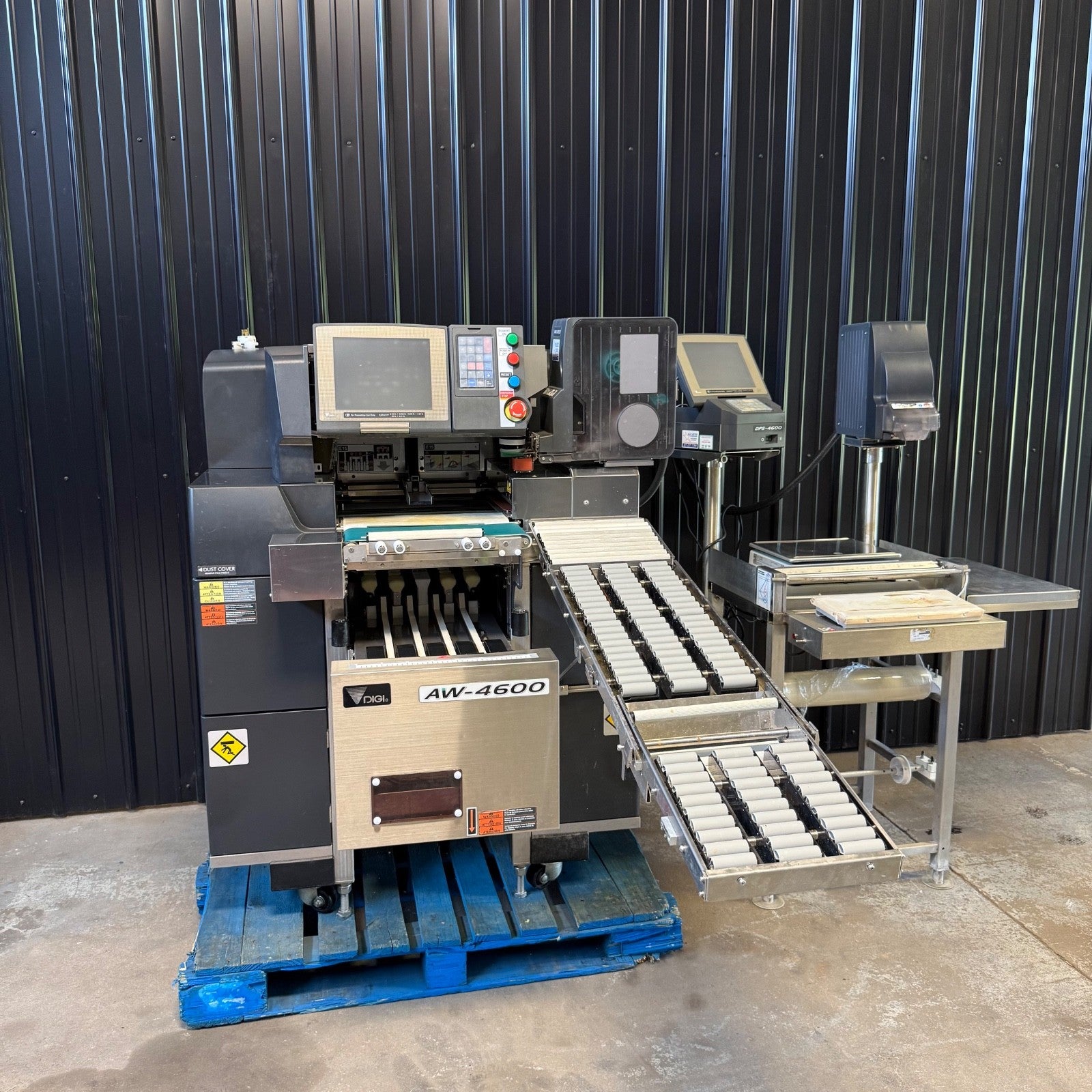 DIGI AW-4600 Meat Wrapper Shrink Weigh Label Wrap Station DPS-4600 Scale Labeler